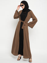 2 Piece Shrug Abaya Set with Black Hijab For Women